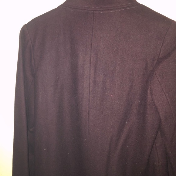 - Kenneth Cole  Asymmetrical Maxi Wrap Coat Rum Raisin Size 10 - Picture 7 of 8